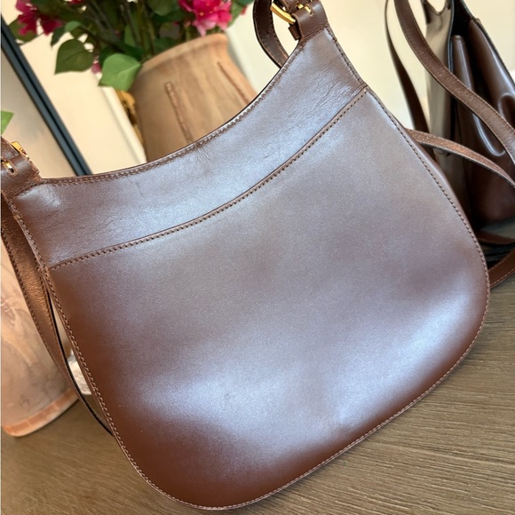 Celine Brown Leather Hobo Shoulder Bag - Picture 2 of 10